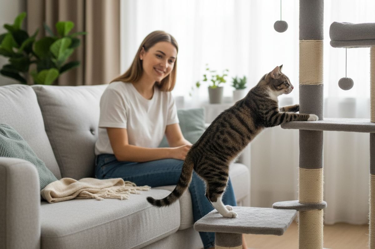 Teaching Your Cat to Use a Scratcher Instead of Your Furnitur