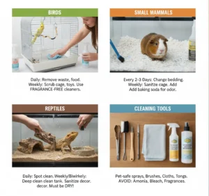 Cleaning Exotic Pet Habitats: Best Practices for Reptile Tanks, Bird Cages, and More